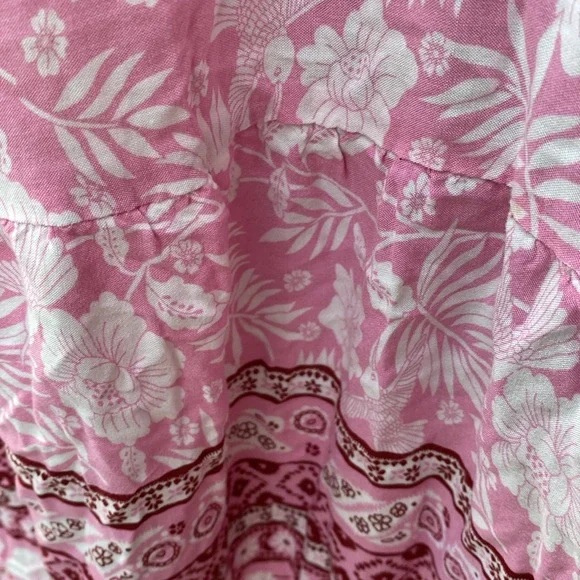 Aakaa beautiful pink floral flowy maxi sundress from high end boutique - Picture 5 of 15